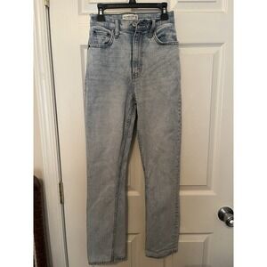 Abercrombie & Fitch Curvy Love 90s Slim Straight Ultra High Rise 24 00R